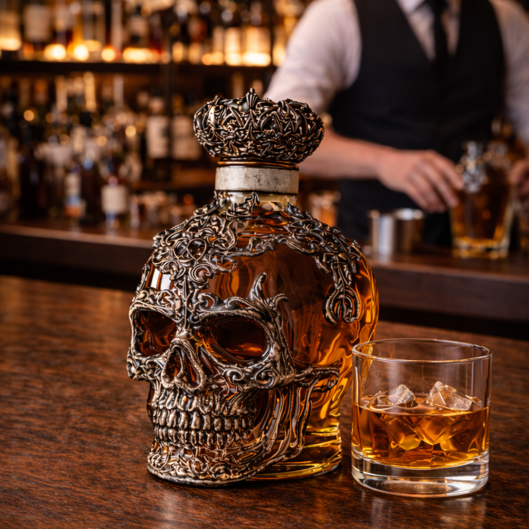 Whiskyfles – Skull Editie