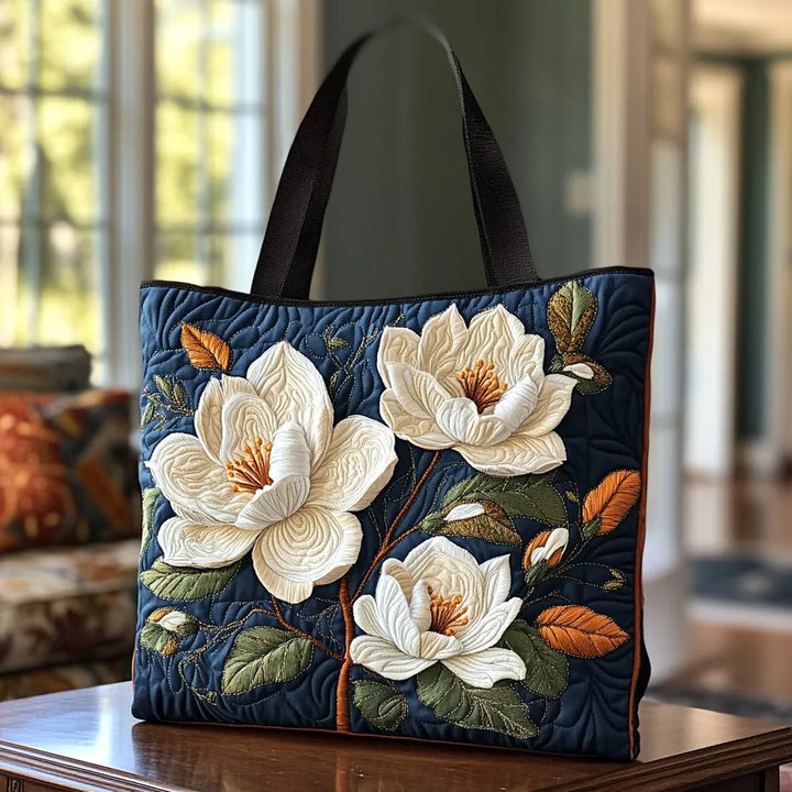 Handgemaakte Matelassé Tas - Delicate Magnolia