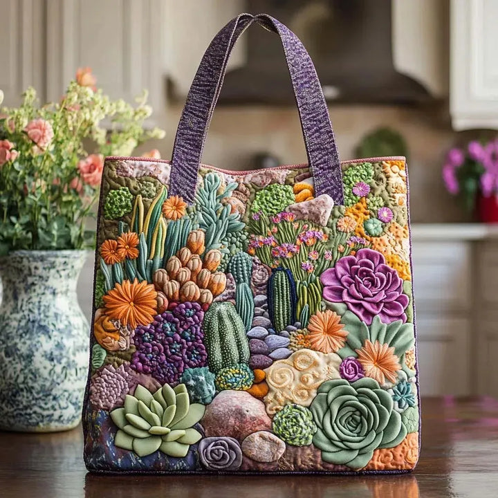 Ambachtelijke Tas - Succulenten Tuin