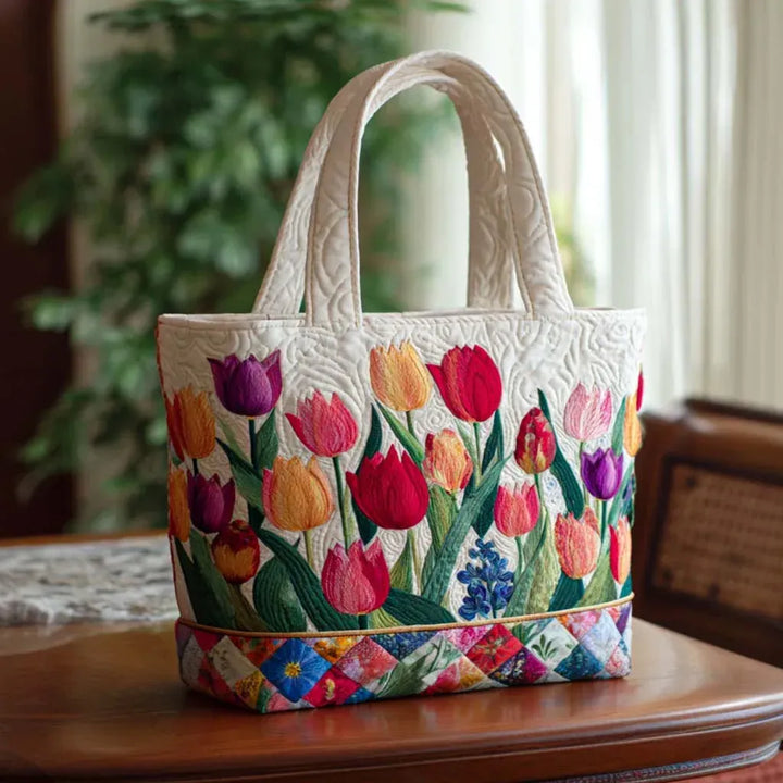 Gequiltte Tas - Tulpen Tuin