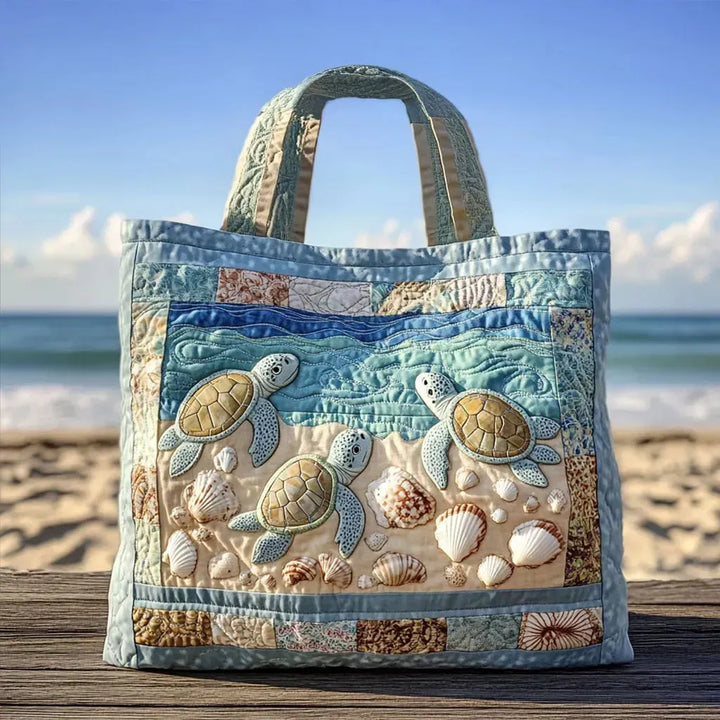 Handgemaakte Matelassé Tas - Zeeschildpadden