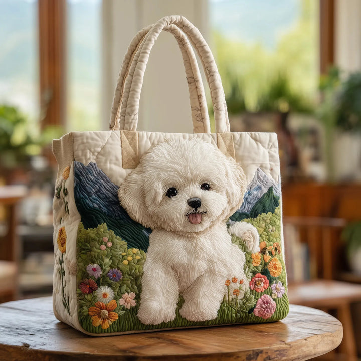 Handgemaakte Matelassé Tas - Betoverde Hond