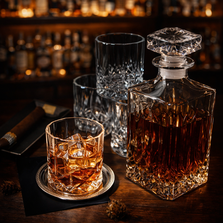 Whiskyglazen – Set met fles en glazen