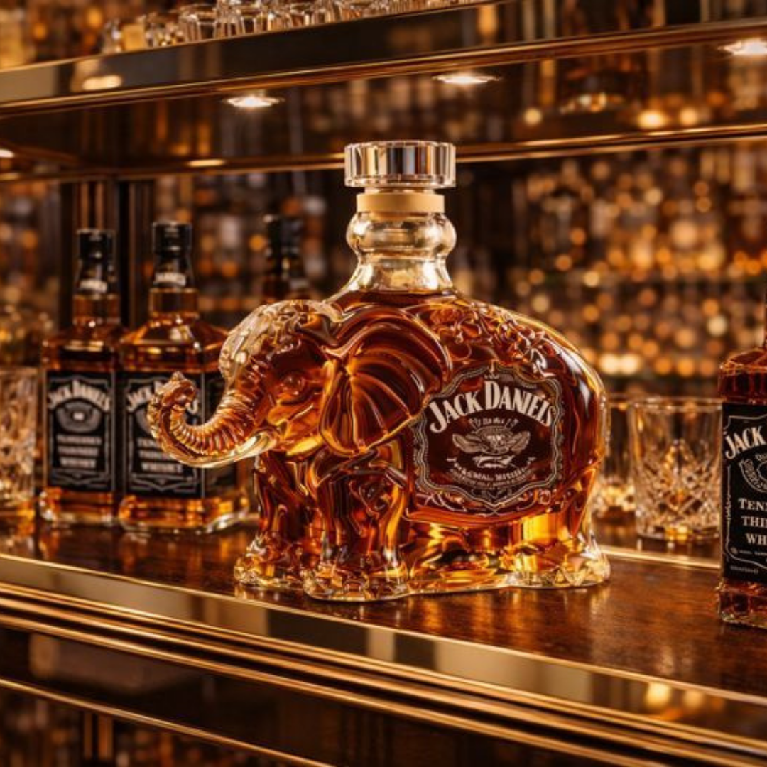 Jack Daniel’s Whisky Fles – Olifanten Editie