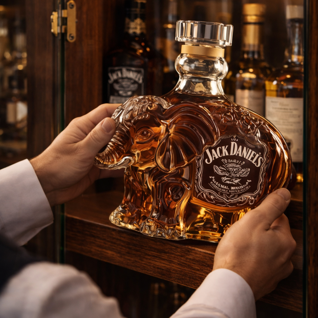 Jack Daniel’s Whisky Fles – Olifanten Editie