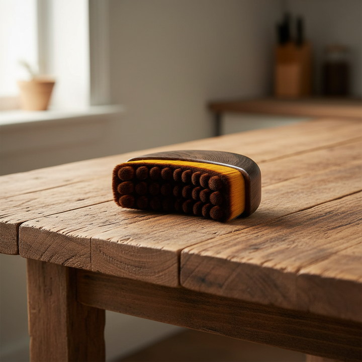 Brush op houten tafel