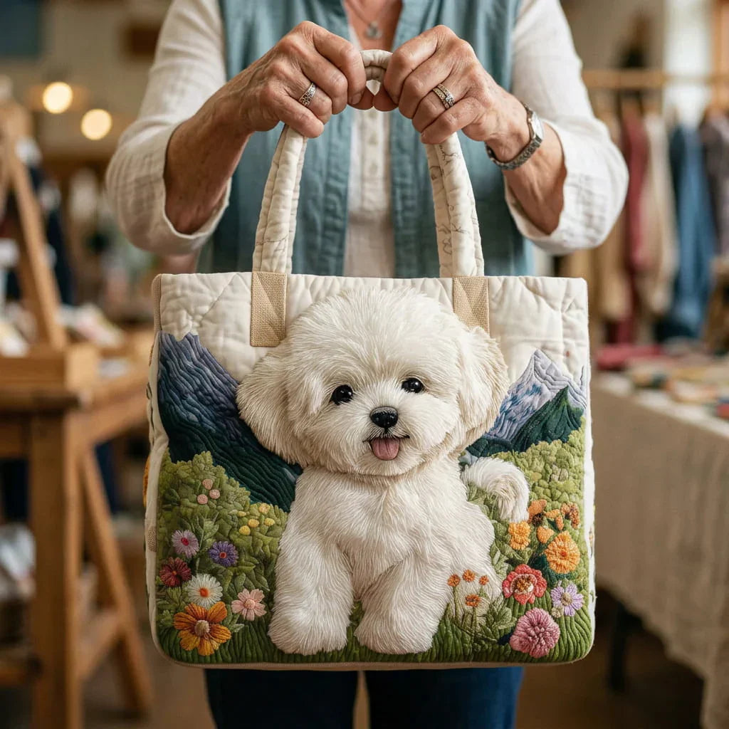 Handgemaakte Matelassé Tas - Betoverde Hond