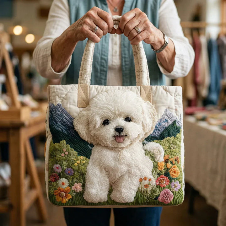 Handgemaakte Matelassé Tas - Betoverde Hond