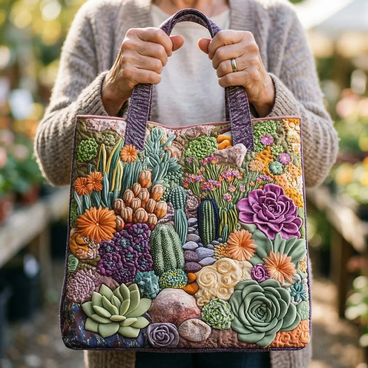Ambachtelijke Tas - Succulenten Tuin