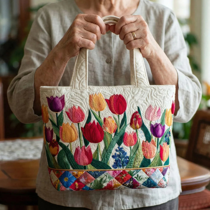 Gequiltte Tas - Tulpen Tuin